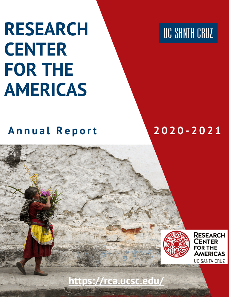 2020-2021 report cover with woman walking on sidewalk as focal point