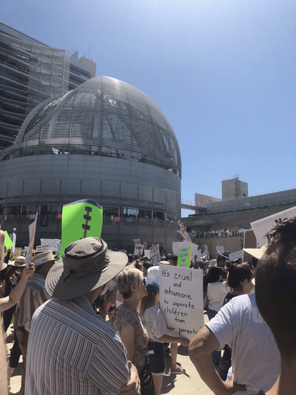 Protest in San José against family separation, June 30, 2018